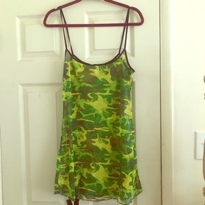 Victoria’s Secret Sheer Camo Slip Dress Size Med
